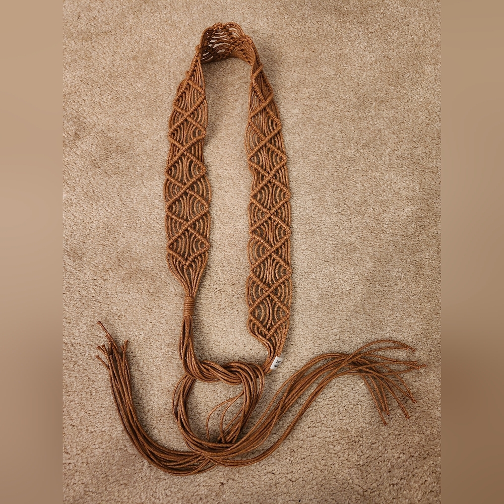 Brown Macrame Belt